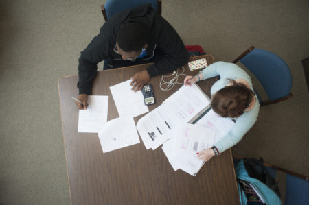Students studying business administration in Jenkintown, Pennsylvania