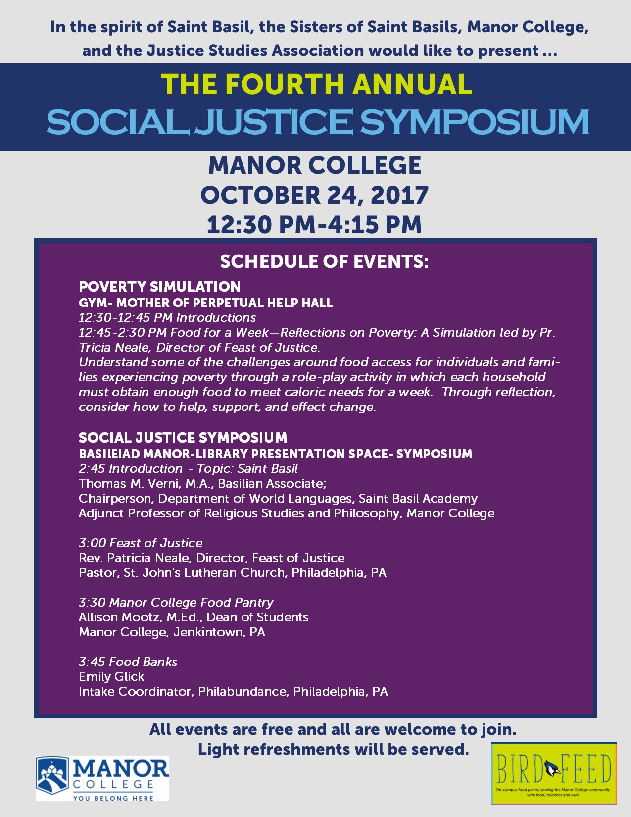 Social Justice Symposium Oct. 24 Manor College