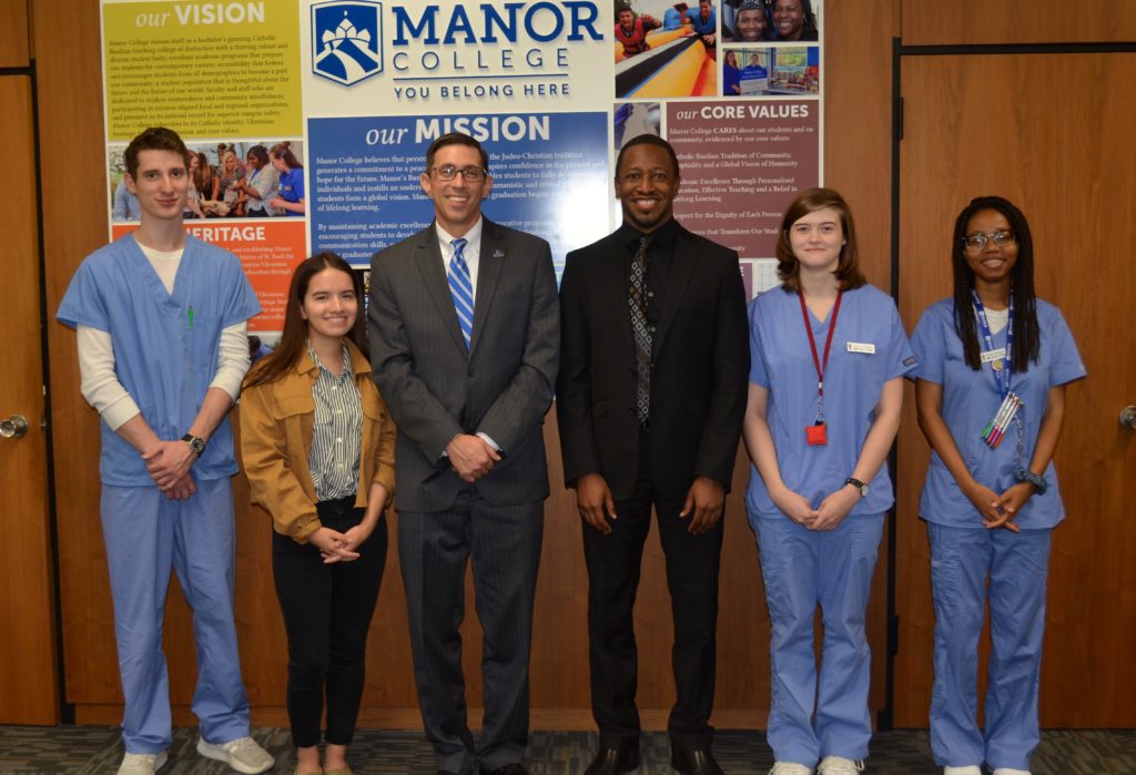 scholarship recipients at Manor College