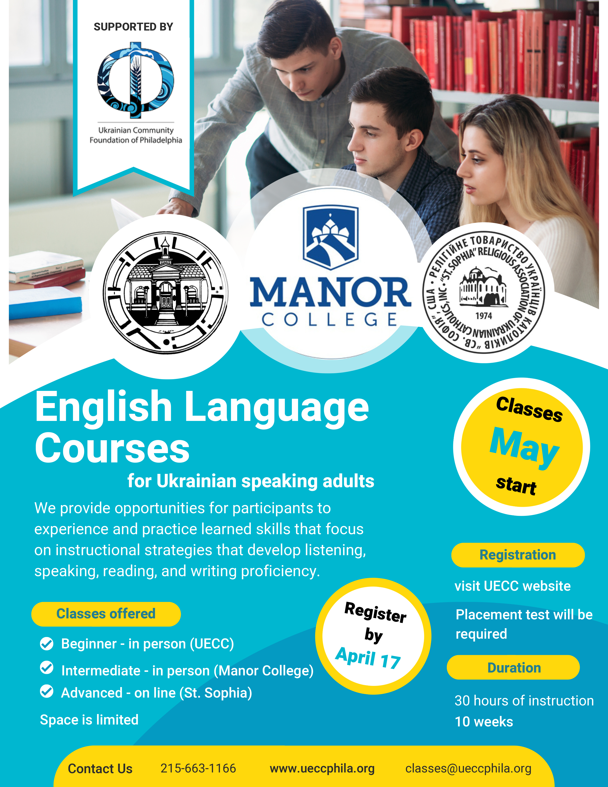 English as a Second Language Class Flyer - English