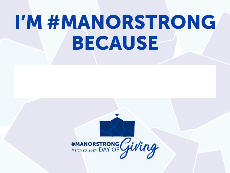Day of Giving Write-on graphics 2024 I AM MANORSTRONG