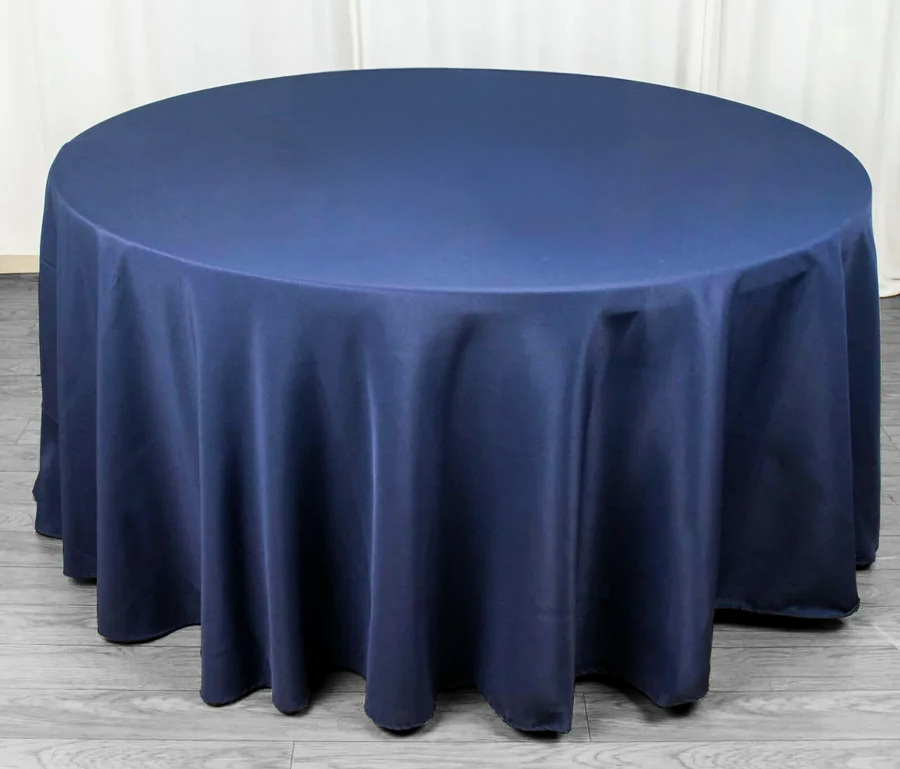136 Round Tablecloth - Navy Blue