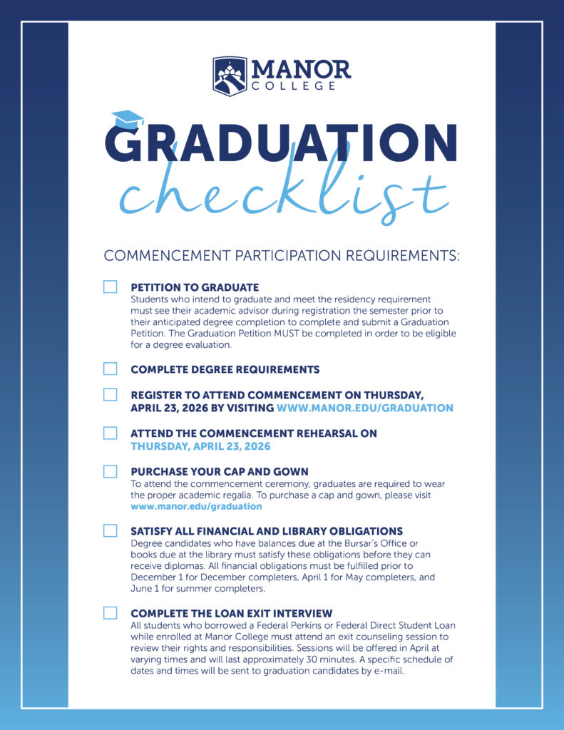 Graduation Checklist | Manor College